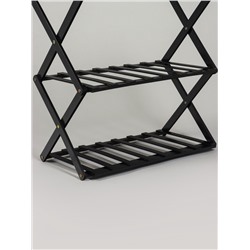 Подставка для цветов Greengo, 6 полок, 50×25×110 см, напольная, бамбук, чёрная