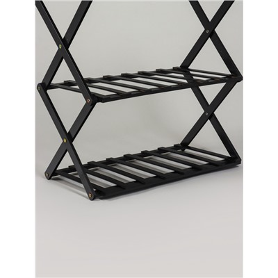 Подставка для цветов Greengo, 6 полок, 50×25×110 см, напольная, бамбук, чёрная