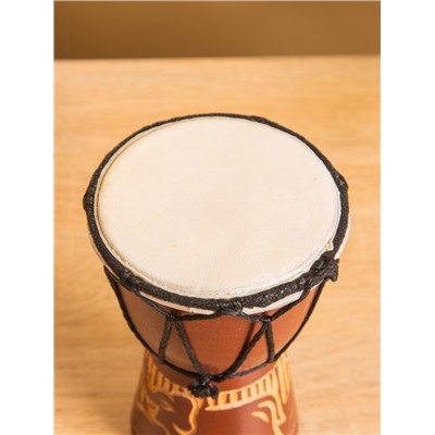 Сувенирный музыкальный инструмент барабан джембе «Классика», 12×9×9 см