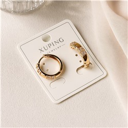 Серьги коллекция "Xuping" покрытие позолота, вставка: фианиты, арт.004.035