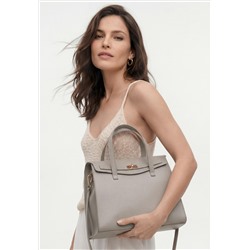 Классическая женская сумка, цвет светло-серый