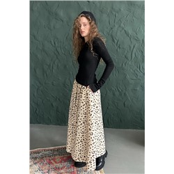 Юбка женская  NATURE087/02/Бежевый, коричневый