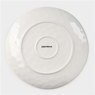 Тарелка Доляна «Космос», d=27.5 см, фарфор, белая, красная