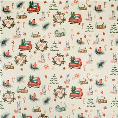 Бумага упаковочная новогодняя, крафт «Волшебного Нового года!», 70×100 см,1 лист