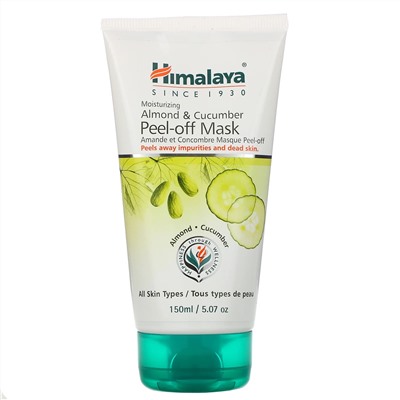 Himalaya, отшелушивающая маска, для всех типов кожи, миндаль и огурец, 150 мл (5,07 жидк. унции)
