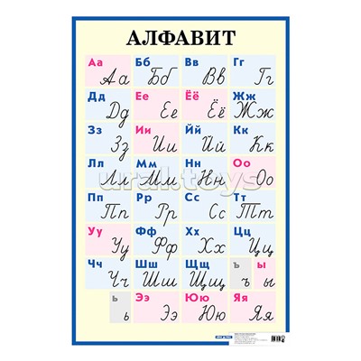 Алфавит. Печатные и рукописные буквы. Наглядное пособие для начальной школы