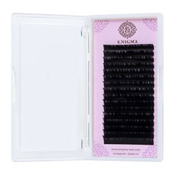 Enigma Ресницы на ленте микс 6 линий, 13-16 мм, D+, 0,10 мм, черный 12986