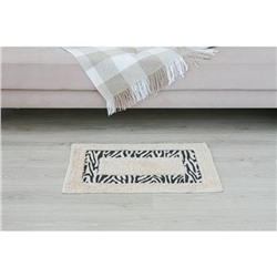 Коврик для дома Доляна «Зебра», 50×80 см, молочный