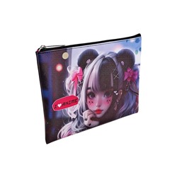 Папка для тетрадей А5, 205×270 мм, deVENTE I Love Anime, молния сверху, плоская, для девочки