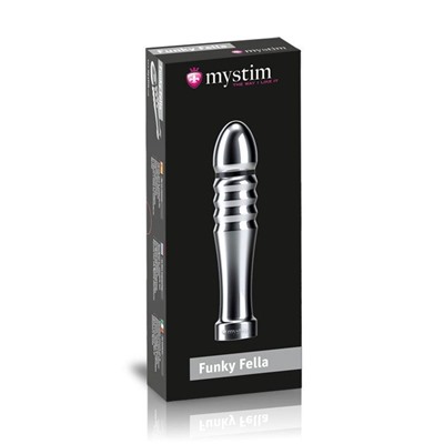 Ребристый фаллоимитатор для электростимуляции Funky Fella Rill Dildo - 13 см.
