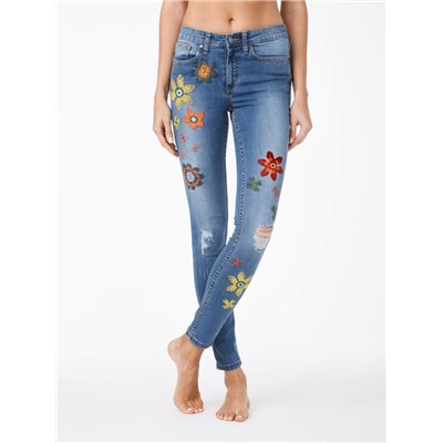Skinny CONTE Ультрамодные джинсы Skinny с вышивкой CON-32