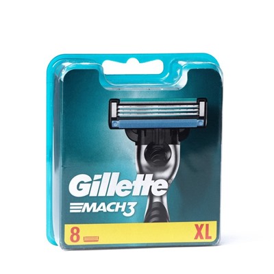 Сменные кассеты Gillette Mach3, 3 лезвия, 8 шт.