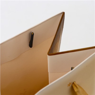 Пакет подарочный новогодний под бутылку «С новым годом!», 13×36×10 см