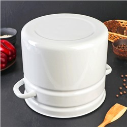 УЦЕНКА Кастрюля 10 л цил б/деколи (белая)