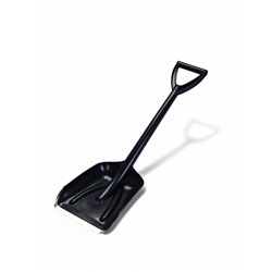 Лопата пластиковая, 70 см, автомобильная, с черенком, чёрная