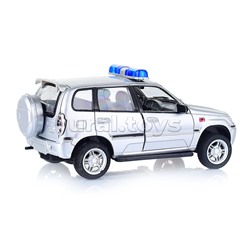 Машина "Автопарк" серебристая, на батарейках, в коробке