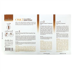 Double Dare, OMG! 3 in 1 Self Hair Clinic, For Damaged Hair, 3 Step Kit