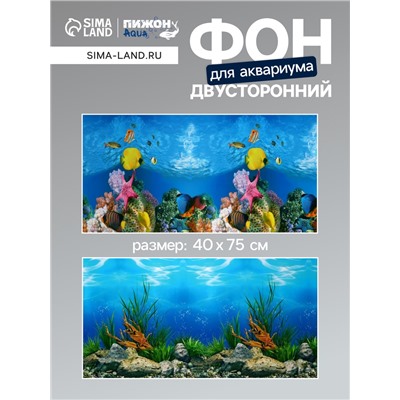 Фон для аквариума двухсторонний, 40×75 см