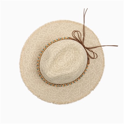 Шляпа женская летняя MINAKU, бежевая, размер 56-58