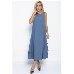 Платье Тернеция (синее) П11102