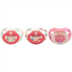 NUK, Orthodontic Pacifier Value Pack, 6-18 Months, Girl, 3 Pack
