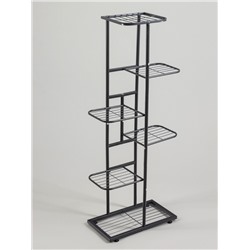 Подставка для цветов Greengo, 6 полок, 44×22×105 см, напольная, металл, тёмно-серая