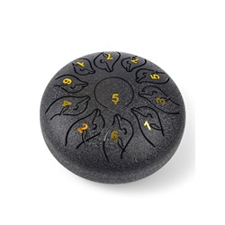 Глюкофон, дельфин черный, 11 лепестков, 18×18×11 см