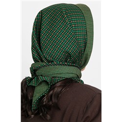 Косынка с отворотом (зелено-бежевая) КО18-23М