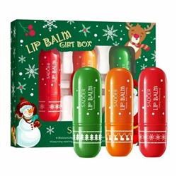 Набор бальзамов для губ Sadoer MERRY CHRYSTMAS Lip balm gift box 3 в 1