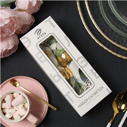 Набор салфеток с декоративными кольцами «Этель» Camellia, 40×40 см - 2 шт., 100% хлопок, саржа