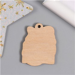 Бирка-подвеска «Змейка. С Новым годом: ёлочная игрушка», заготовка для творчества, 3.6×4.5 см