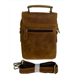 Сумка мужская из натуральной кожи, цвет рыжий