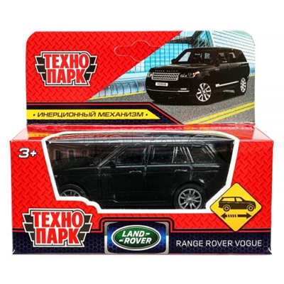 Машина пластик Land Rover Range Rover Vogue 12 см, инерц, черный