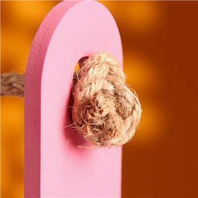 Подарочный ящик «Аром», 25.5×15×30 см, деревянный, ручка - канат, розовый