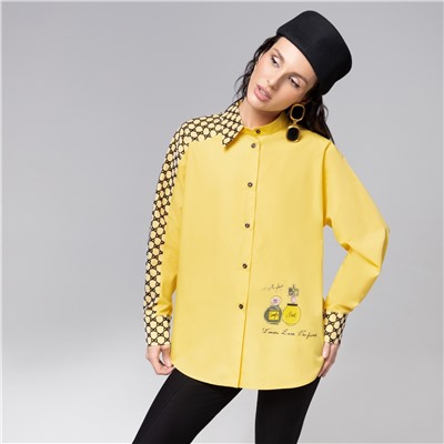 Рубашка дизайнерская, Моя философия – шик (жёлтая)