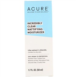 Acure, Невероятно чистый, матирующий увлажняющий крем, 50 мл (1,7 жидк. унции)