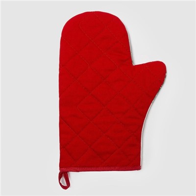 Варежка-прихватка «Желаю счастья», 20×28 см, МИКС, 100% хлопок, ватин 250 г/м²