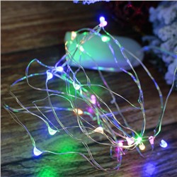 Гирлянда Светлячки 20led,2-3м, Микс ,батарейки,медный провод