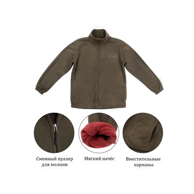 Куртка мужская флисовая, размер L, размер 48-50