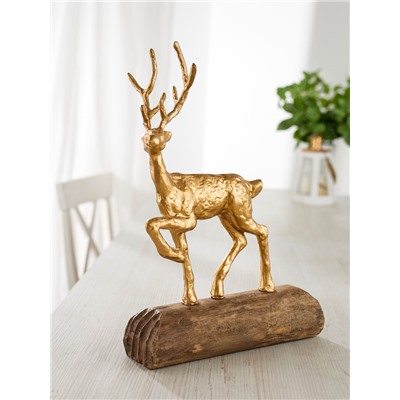 Сувенир «Олень», 26.5×13×36 см, полимерная смола, манговое дерево