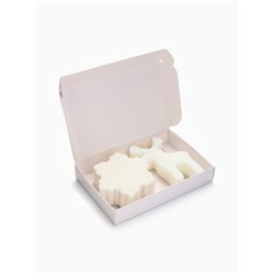 Подарочный набор новогодний: бомбочка снежинка и фигурная свеча олень, URAL LAB