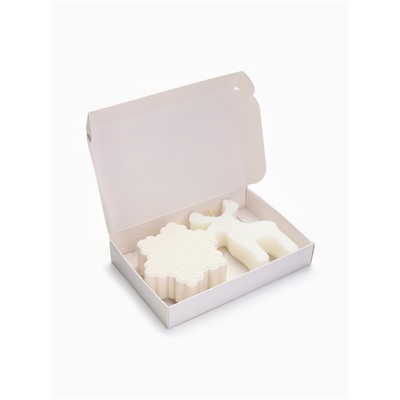 Подарочный набор новогодний: бомбочка снежинка и фигурная свеча олень, URAL LAB