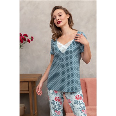 Комплект женский футболка, брюки Mia Cara SS23WJ334 Blueberry Night