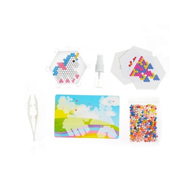 Аквамозаика с декорациями «Дед Мороз и Снегурочка», 3 трафарета, 312 шариков