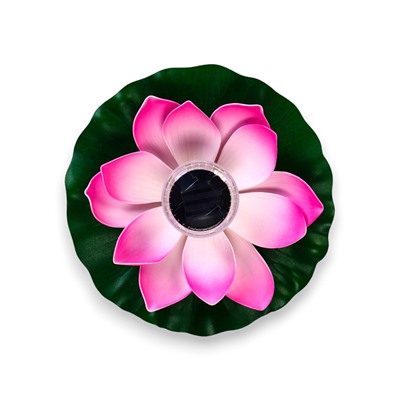 Садовая фигура - фонарь «Лотос», 28×28×9 см, для водоёмов, лиловая