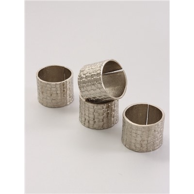 Кольцо для салфеток, набор 4 шт., 15×12.5×5 см, алюминий