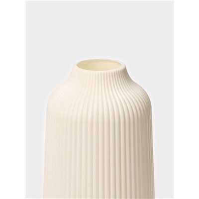 Ваза для цветов, пластик, 2 л, 9.5×4×25 см, белая