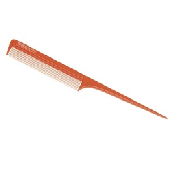 Dewal Beauty Расческа для волос рабочая с пластиковым хвостиком DBO6104, оранжевый, 20,5 см 20331