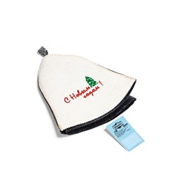 Шапка для бани и сауны «С Новым годом!», шерсть, полиэстер, «Добропаровъ»