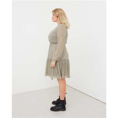 Платье мини женское MIST plus-size, размер 50, зелёное